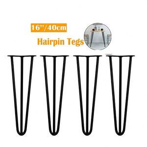 WEKIS 3-Rod DIY Industrial Strength Steel Furniture Metal 3 Pin Table Legs Sizes 6 "-34" Matte Black Hairpin Workshop Hospital - Product Image 3