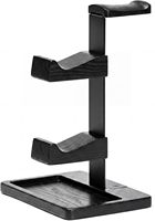 Support pour manettes et casque en bois massif, organiseur double pour manettes de jeu, compatible avec Xbox, PS4, PS5, support pour casque