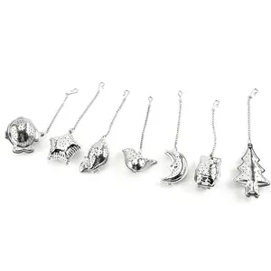 High Quality Tea Filter 304 Stainless Steel Tea Strainer With Saucer Chain