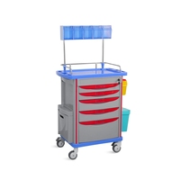 Chariot médical de médecine patiente multifonctionnelle SKR054-AT750 durable d'hôpital de soins d'ABS 5 tiroirs