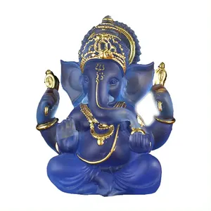 Escultura de Buda hindu transparente, estilo indiano popular, estátua de cabeça de elefante para decoração de casa, estátua indiana tailandesa