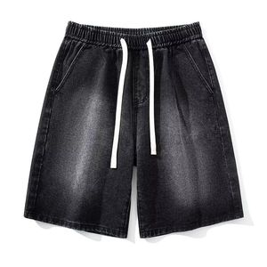 Pantalones Cortos de Mezclilla Vintage para <span class=keywords><strong>Hombre</strong></span>, Nuevos, de Verano, Corte Recto Holgado, Casuales, de Cinco Puntos, con Opción de Logotipo Personalizado y Estampados - Product Image 3