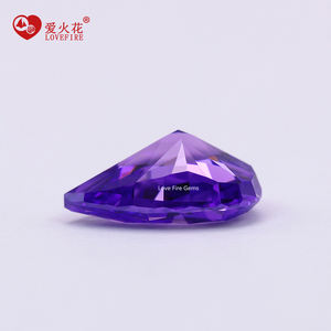 5A + ungu warna anggrek pir bentuk kubik zirkonia 3*5mm sampai 14*18mm 4K rusak es potong kualitas sempurna sintetis batu permata Cz - Product Image 3