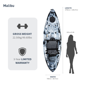 Kuer bán buôn các nhà sản xuất nhựa xách tay Malibu Sit-on-Top <span class=keywords><strong>Kayak</strong></span> cho câu cá - Product Image 6