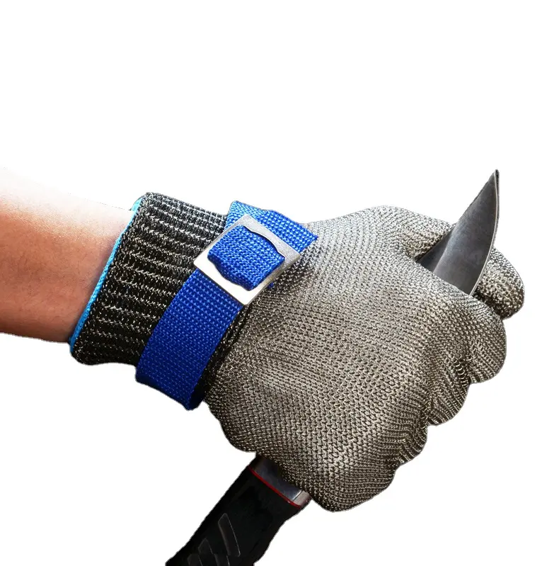 Meat Cutting Chainmail Metal Wire Mesh Butcher Gloves Cut Resistant Stainless Steel Gloves for Cutting