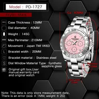 NOUVELLE MONTRE DE SPORT POUR HOMMES PAGANI DESIGN 1727, MONTRE À QUARTZ, STYLE PANDA, JAPON VK63, CHRONOGRAPHE DE LUXE, ÉTANCHE 100M, RELOGIO