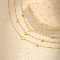 Mini coeur Zircon clavicule chaîne collier pour femmes délicat doux Style mode bijoux cadeau
