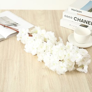Branches de fleurs de cerisier artificielles douces et hydratantes, fleurs en soie, décorations de mariage, accessoires pour la maison, branche unique rose rouge - Product Image 4