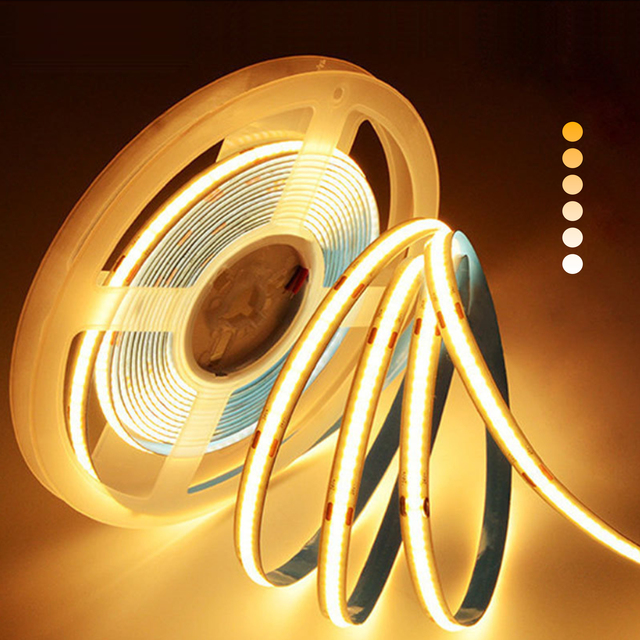 LED Strip Light 12V COB Strip Light 320LEDs/m  for Mirror Lighting Room Atmosphere Decoration Mirror Decor Flex Led Strip