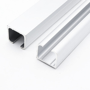 Bán buôn cửa trượt bài hát và con lăn hệ thống hợp kim nhôm trượt theo dõi treo đầu bánh xe đường sắt - Product Image 3