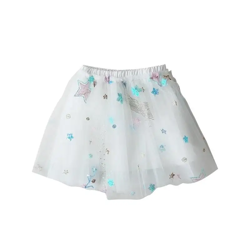 Wholesale New Ins Kids Princess Dress Summer Children Mesh Skirt Birthday Gift Baby Girl Star Dance Tutu Skirt
