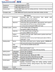 Cabine de peinture diesel certifiée CE avec éclairage <span class=keywords><strong>LED</strong></span> et filtres environnementaux à 3 étapes pour ateliers de carrosserie automobile - Product Image 6