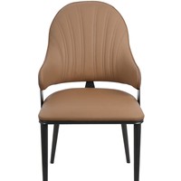 Chaise simple avec dossier en cuir, design simple, multifonctionnelle pour la maison, l'hôtel, le restaurant, la salle d'étude, les loisirs
