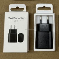 Cargador Superrápido Tipo-C PD 3.0 de 25W de Alta Calidad con QC4.0 para S24/S23/S20, Enchufe EU/US/UK/AU, para Auriculares y Teléfono Móvil