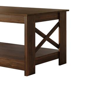 Elegante Set di 3 Tavolini da Caffè Moderni e Rustici con Design a X e Contenitori Intelligenti per un Soggiorno di Stile - Product Image 5