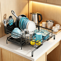 Égouttoir à vaisselle extensible grande capacité K3625 pour évier, en métal, pour comptoir de cuisine