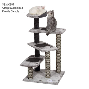 Commercio all'ingrosso a buon mercato casa del gatto su misura di lusso moderno in legno per interni Pet <span class=keywords><strong>Cat</strong></span> Climbing Frame Scratcher cartone gatto albero - Product Image 1