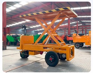 गोदाम कार्गो हैंडलर परिवहन के लिए इलेक्ट्रिक कैंची लिफ्ट प्लेटफॉर्म गाड़ी - Product Image 2