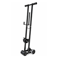 Support de rangement indépendant personnalisé JH-Mech pour rouleaux de ruban adhésif, avec poignée horizontale à double prise et base stable à trois roues pour applicateur de ruban adhésif
