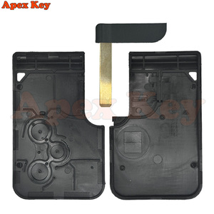 Étui pour carte intelligente à 4 boutons pour Clio Logan Megane 2 3 Koleos Scenic, matériau ABS, noir, coque de clé de voiture avec petite clé - Product Image 5