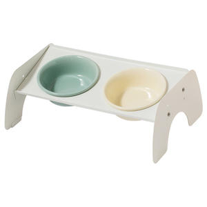 Olla de cerámica elevada inclinada para gatos, cuenco de alimentación para mascotas de estilo europeo, cuenco doble para comida para gatos, cuenco elevado doble para mascotas, alimentador para perros - Product Image 5