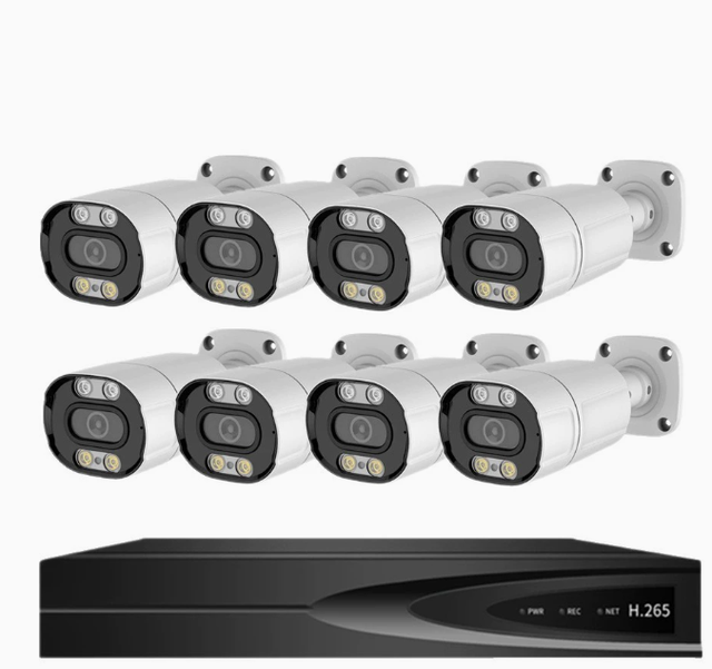 ES46800 8MP 4K POE NVR Kit - 16-channel Closed-Circuit Television Monitoring Camera System - Human Motion Detection