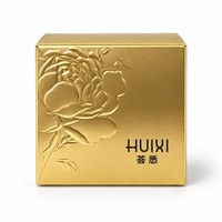 Maßgefertigte Luxus-Gold-Faltbare Kosmetik-Papierkartonbox mit Dreidimensionaler Blumenprägung