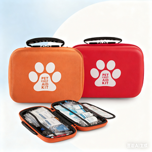 Botiquín de Primeros Auxilios para Perros y Gatos, Bolsa Médica Veterinaria, Suministros Médicos de Emergencia, <span class=keywords><strong>Manual</strong></span>, Tela de Nailon Resistente, Color Rojo, Marca Kebon Lifetime - Product Image 3