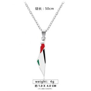 Colgantes de Collar con Mapa de Palestina de Metal, Joyería de Regalo, Amuleto Esmaltado de Palestina Libre - Product Image 6