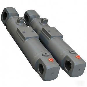 Cylindre <span class=keywords><strong>hydraulique</strong></span> à double action soudé sur mesure pour machines d'ingénierie, offrant une puissance de poussée et de traction élevées - Product Image 1