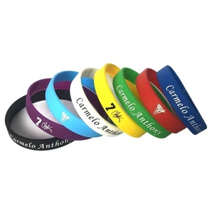 Bracelet en silicone personnalisé avec logo imprimé, prix d'usine, bracelet en caoutchouc durable pour les activités sportives <span class=keywords><strong>NBA</strong></span> - Product Image 1