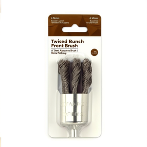 Brosse abrasive en acier torsadée de 6 mm pour le polissage des métaux - Product Image 2