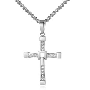 Semplice Da Tennis di Design Gioielli In Oro Placcato Della Collana Della Catena Religioso <span class=keywords><strong>Fast</strong></span> & <span class=keywords><strong>Furious</strong></span> Croce di Diamanti Del Pendente Della Collana per le Donne Degli Uomini - Product Image 5