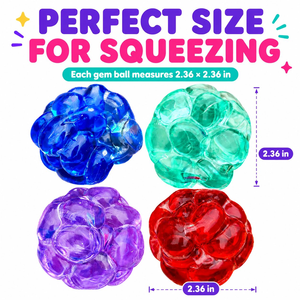 Crunchy New Crystal Gem <b>Ball</b> <b>Squeeze</b> Toys Colorful Noisy Sensory Stone Relief Toy Vacuum Sensory Squishy Novelty Gag for Autism - Product Image 4