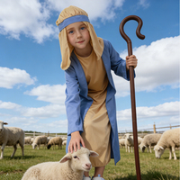 Costume biblique de Noël pour enfants, tenue de berger avec coiffe, certifié CE CPC UKCA, directement de l'usine OEM