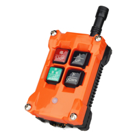 Télécommande de grue industrielle HZBOY F21-2S RF 433 MHz, 4 boutons, étanche, portée 100 m, AC/DC, plastique