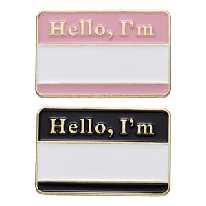 Spilla personalizzata con spilla personalizzata <span class=keywords><strong>Hello</strong></span> <span class=keywords><strong>World</strong></span> in metallo - Product Image 4