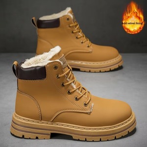 Stivali da Uomo Invernali in Pelliccia Sintetica, Caldi, con Suola in PVC, <span class=keywords><strong>Scarpe</strong></span> Basse a Cilindro, Stile Retrò Desert <span class=keywords><strong>Wolf</strong></span> Warriors per Esterni - Product Image 3