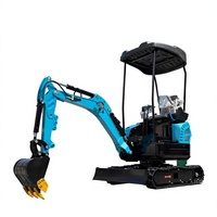 Mini-excavatrice sur chenilles compacte équipée d'une pompe hydraulique haute performance et d'une lame de bulldozer pour une utilisation sur les chantiers urbains