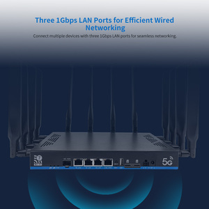 Casing <span class=keywords><strong>WIFI</strong></span> <span class=keywords><strong>Router</strong></span>, casing logam <span class=keywords><strong>WIFI</strong></span> 7 <span class=keywords><strong>Modem</strong></span> OpenWrt dengan 12 buah antena High-Gain Tri-Band 3 * Gigabit LAN port disesuaikan <span class=keywords><strong>Router</strong></span> <span class=keywords><strong>WIFI</strong></span> nirkabel - Product Image 6