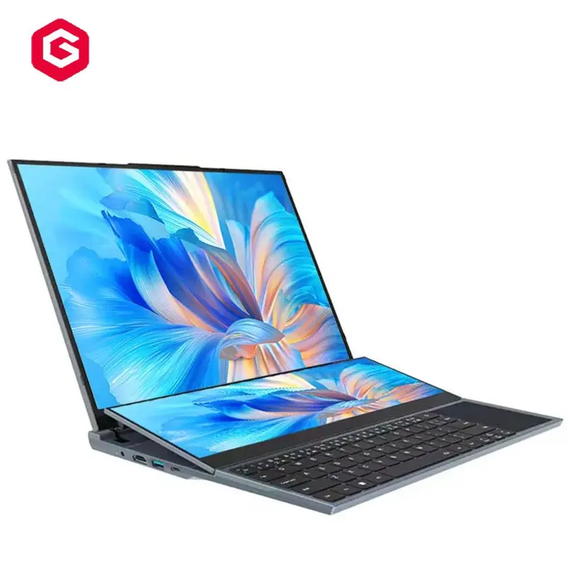 16Inch + 14 Inch Dual Screen Zakelijke Laptop Core I7 I9 Grote Herinneringen Dual Screen Laptop Voor Het Bedrijfsleven