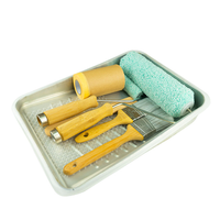 Lot de 10 rouleaux de peinture en microfibre sans peluches avec manche en bambou, qualité industrielle, pour bricolage, OEM