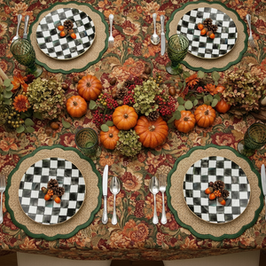 Service de table en céramique de luxe peint à la main, assiettes en porcelaine à bord doré, vaisselle en porcelaine fine, plats de <span class=keywords><strong>cuisine</strong></span> en porcelaine fine, vente en gros - Product Image 2