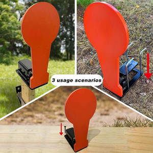AutoResetting HeavyDuty Metal Marker Stand with Adjustable Angle Tripod Base for <b>Shooting</b> Practice Durable Steel Plate - Product Image 5