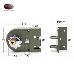 Loquet de nuit sud-américain F102 Tiger Lock <span class=keywords><strong>en</strong></span> alliage de zinc, <span class=keywords><strong>serrure</strong></span> de porte antivol avec clé pour la sécurité résidentielle, installation facile - Product Image 5