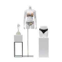 Stand Display Model Pakaian Wanita Setengah Badan dan Badan Penuh untuk Toko Pakaian, Bahan Fiberglass dengan Alas Logam