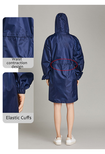 In Khác Nhau Tùy Chỉnh Của Phụ Nữ 210T Polyester Có Thể Điều Chỉnh Eo Tái Sử Dụng Không Thấm Nước Leopard Áo Mưa Áo Khoác Với Túi & Đàn Hồi <span class=keywords><strong>Cuff</strong></span> - Product Image 5