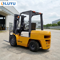 Chariot élévateur diesel à livraison gratuite, grue CE EPA 3 tonnes avec positionneur et déplaceur latéral, chariot élévateur d'entrepôt 4x4, hauteur de levage 7m