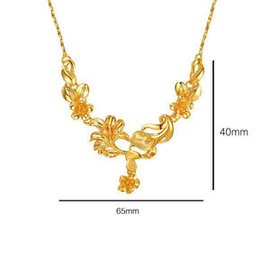 Vente en gros de bijoux en <span class=keywords><strong>or</strong></span> <span class=keywords><strong>rose</strong></span> <span class=keywords><strong>18</strong></span> <span class=keywords><strong>carats</strong></span>, <span class=keywords><strong>collier</strong></span> vintage avec pendentif en forme de grande fleur en <span class=keywords><strong>or</strong></span> - Product Image 6