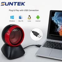 Lecteur de codes-barres de bureau 1D 2D QR Symcode omnidirectionnel USB SUNTEK R11 en plastique en stock